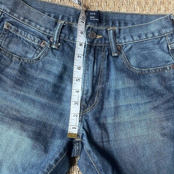 Gap Jeans Men’s 31x32 Bootcut Medium Wash Light Whiskering Denim - Picture 5 of 6